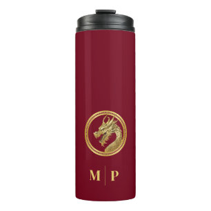 Personalisierter Golddragon- Thermosbecher