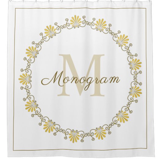 Personalisierter Goldduschvorhang Duschvorhang (Vorderseite)