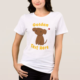 Personalisierter Golden Doodle Hund Tri-Blend Shirt