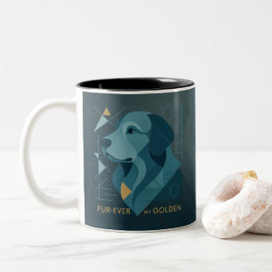 Personalisierter Golden Retriever Becher - Fügen S Zweifarbige Tasse
