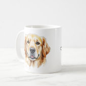 Personalisierter Golden Retriever Becher Kaffeetasse (Vorderseite Links)