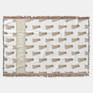 Personalisierter Golden Retriever  Decke