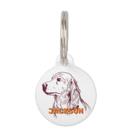 Personalisierter Golden Retriever Hund Lover Custo Haustiermarke