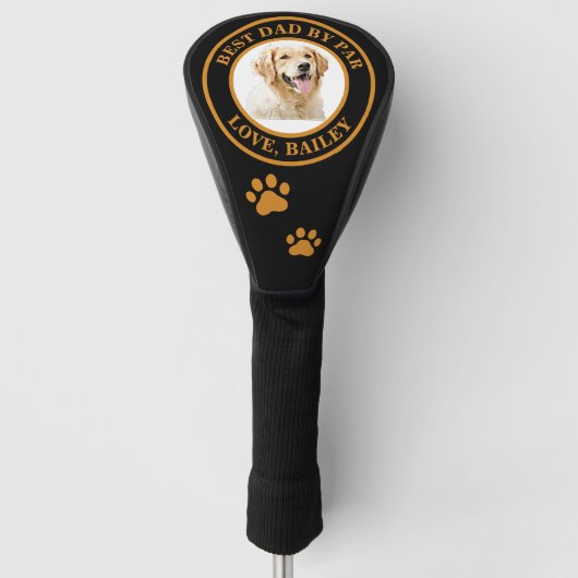 Personalisierter Golden Retriever Hund Zeichnend Golf Headcover (Vorderseite)