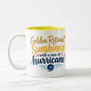 Personalisierter Golden Retriever Kaffee Zweifarbige Tasse