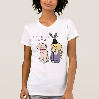 Personalisierter Golden Retriever Mama T - Shirt