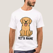 Personalisierter Golden Retriever T - Shirt Hunden (Vorderseite)