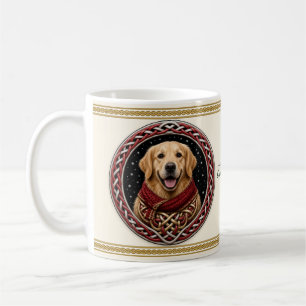 Personalisierter Golden Retriever Weihnachtshund Kaffeetasse