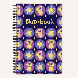 Personalisierter Golden Retriever Whimsical Sun Kl Notizblock