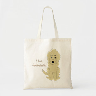 Personalisierter Goldendoodle Hundeentwurf Tragetasche