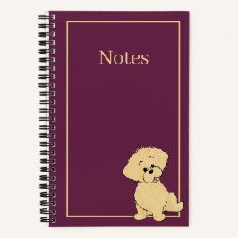 Personalisierter Goldendoodle-Welpe Süßer Hund Ben Notizblock