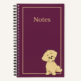 Personalisierter Goldendoodle-Welpe Süßer Hund Ben Notizblock