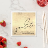 Personalisierter Goldener Abschluss Serviette (Beispiel)