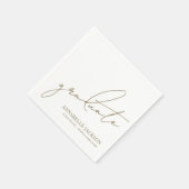 Personalisierter Goldener Abschluss Serviette (Ecke)