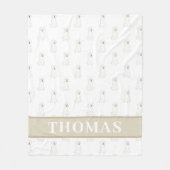 Personalisierter Goldener Doodle Fleecedecke (Vorderseite)