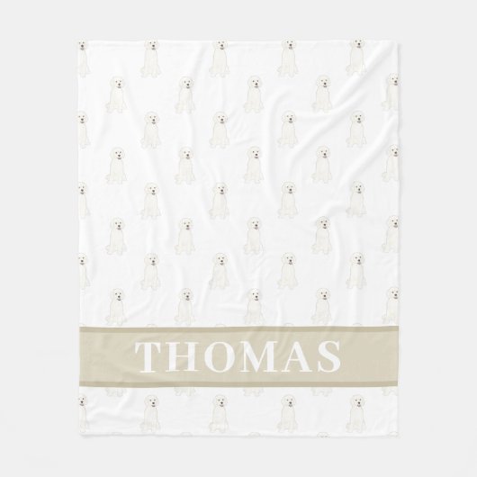 Personalisierter Goldener Doodle Fleecedecke (Vorderseite)