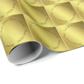 Personalisierter Goldener Geburtstag, 4 Fotos Geschenkpapier (Rolleneckpunkt)