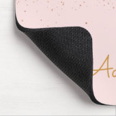 Personalisierter goldener Glitter-Monogramm-Name Mousepad (Ecke)