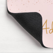 Personalisierter goldener Glitter-Monogramm-Name Mousepad (Ecke)