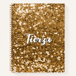 Personalisierter goldener klumpiger Glitter Notizblock