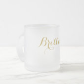 Personalisierter Goldener Lippenstift Mattglastasse (Vorderseite Links)