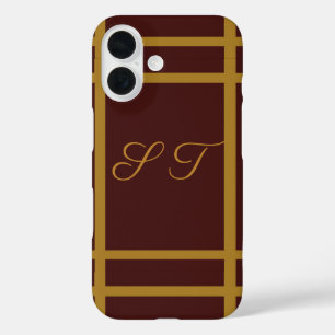 Personalisierter goldener Wein iPhone 16 Hülle