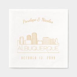 Personalisierter Goldfilm Albuquerque Wedding Napk Servietten Mit Folie