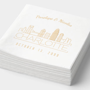 Personalisierter Goldfilm Charlotte Wedding Napkin Servietten Mit Folie