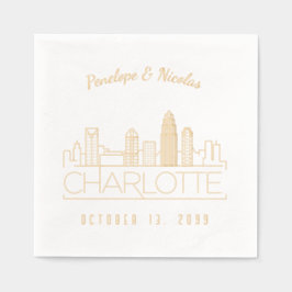 Personalisierter Goldfilm Charlotte Wedding Napkin Servietten Mit Folie