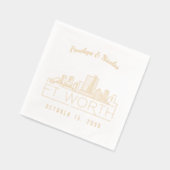 Personalisierter Goldfilm Ft Worth Wedding Napkins Servietten Mit Folie (Links)