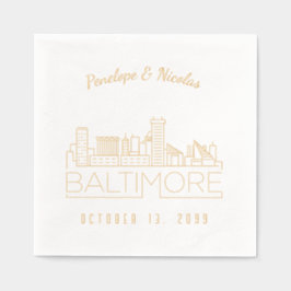 Personalisierter Goldfoil Baltimore Hochzeit Napki Servietten Mit Folie