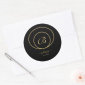Personalisierter Goldkleber Runder Aufkleber (Umschlag)