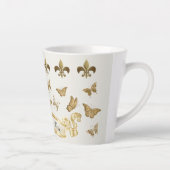 Personalisierter Goldlook Lilie Butterfly Tasse (Rechts)