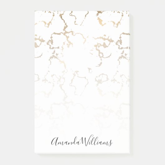 Personalisierter Goldmarmor Post-it Klebezettel (Vorderseite)