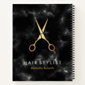 Personalisierter Goldmarmorhaar Notizblock (Rückseite)