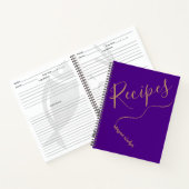 Personalisierter Goldname (Rezept Journal) Notizblock (Innenseite)