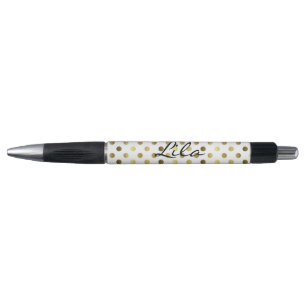 Personalisierter Goldpolka-Punkt-Stift Kugelschreiber