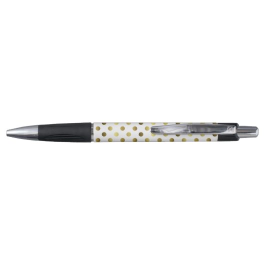Personalisierter Goldpolka-Punkt-Stift Kugelschreiber (Rückseite)