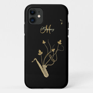Personalisierter GoldSaxophone iPhone 5 Fall 11 Hülle