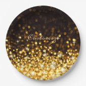 Personalisierter Goldsparkle Pappteller (Vorderseite)