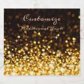 Personalisierter Goldsparkle Schaumweinetikett (Einzelnes Label)