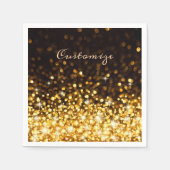 Personalisierter Goldsparkle Serviette (Vorderseite)