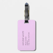 Personalisierter Goldstreifen - Rosa Streifen - Ge Gepäckanhänger (Rückseite vertikal)