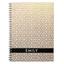 Personalisierter Goldstreifen und weißer griechisc