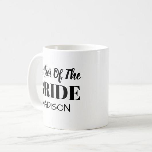Personalisierter Goldvater der Bride Kaffeetasse (Vorderseite Links)