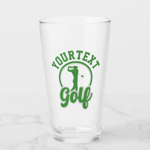 Personalisierter Golf ADD NAME Retro Pro Golfer Sc Glas