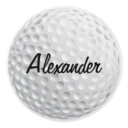Personalisierter Golf-Ball Keramikknauf (Vorderseite)