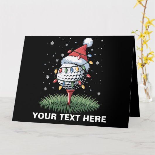 Personalisierter Golf Ball Weihnachtsbaum Weihnach Karte (Gelbe Blume)