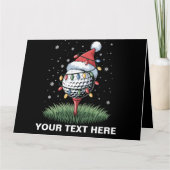 Personalisierter Golf Ball Weihnachtsbaum Weihnach Karte (Vorderseite)