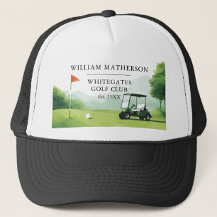 Personalisierter Golf Buggy Club Name Truckerkappe